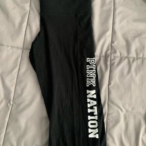 Black leggings from pink with phone pocket